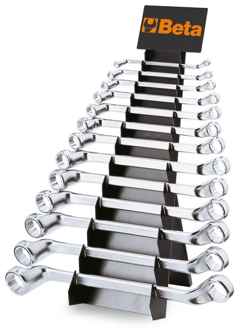 90/SP13 - Set of 13 Double-Ended Deep Offset Ring Wrenches (Item 90), with Holder