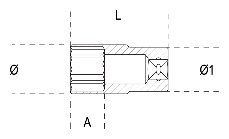 910AS/L - Bi-Hex Hand Sockets, Long Series