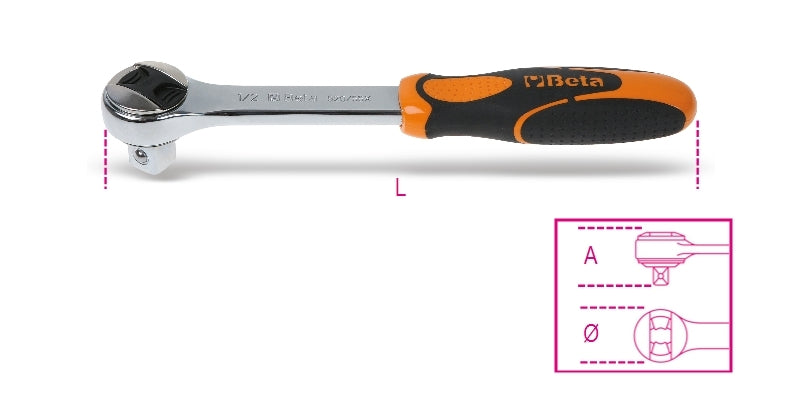 920/55X - 1/2" Drive Reversible Ratchet, 72 Teeth