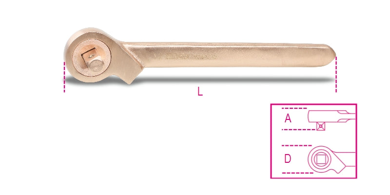 921BA/50 - Sparkproof 1/2" Drive Push-Through Square Ratchet