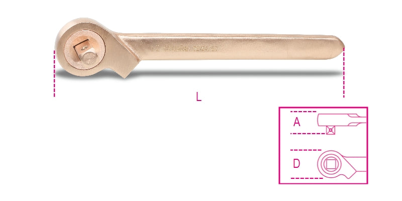 926BA/50 - Sparkproof 3/4" Push-Through Drive Ratchet