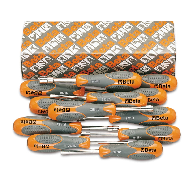 943BX/S12 - Set of 12 Hi-Torque Hexagon Nut Spinners, Long Series (Item 943BX)