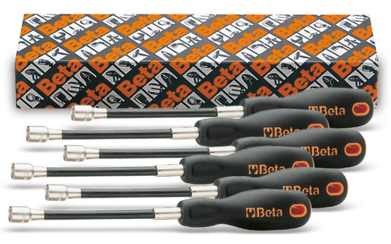 943FL/S6 - Set of 6 Flexible Hexagon Nut Spinners with Handles (Item 943FL)