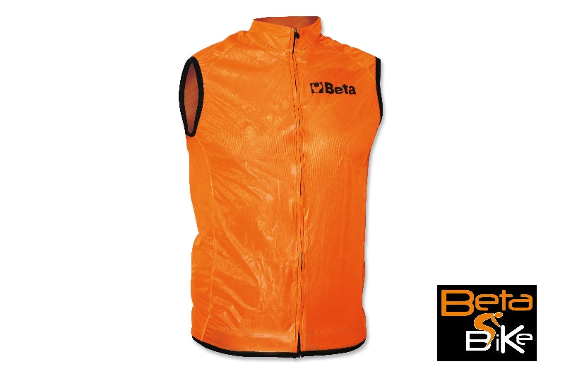 9542AT - Sleeveless Wind Stopper Jacket, Breathable Bound Fabric, Long Zip