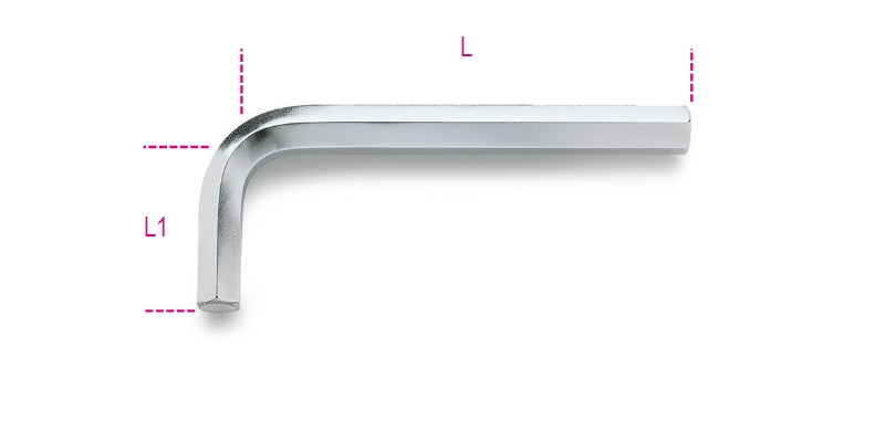 96 - Offset Hexagon Key Wrenches, Chrome-Plated