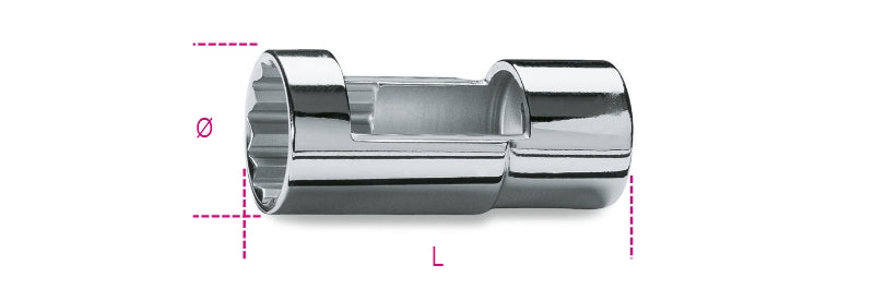 960A - 1/2" Square Drive Socket for Diesel Engine Injectors