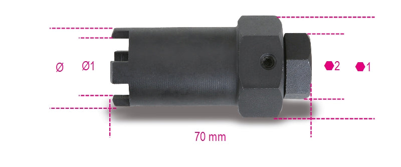 960F - Socket for Nozzle Holder Ring Nuts
