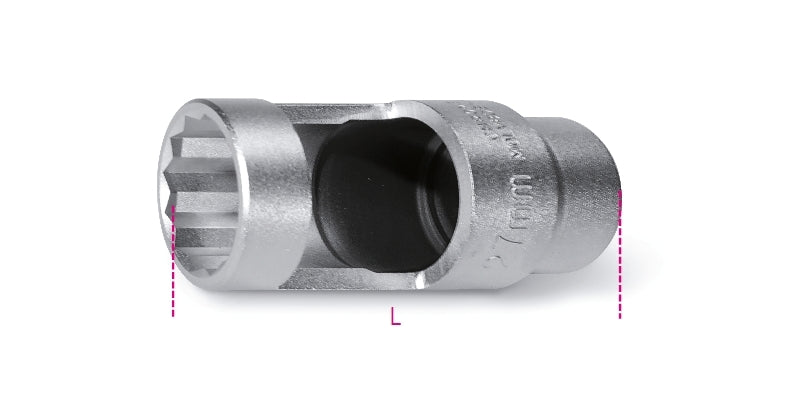 960T/B - Open End Bi-Hex Socket, 27mm, for Injectors