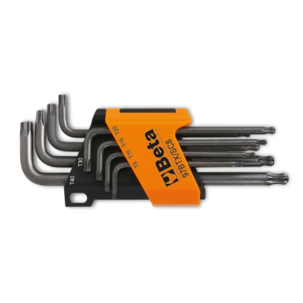97BTX/SC8 - Set of 8 Ball Head Offset Key Wrenches, for Torx Head Screws (Item 97BTX), in Support