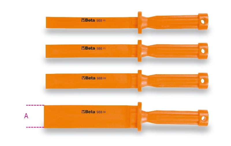 988/K4 - Set of 4 Scratchproof Plastic Flat Chisels