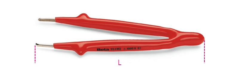 994MQ - Straight Knurled Point Spring Tweezers