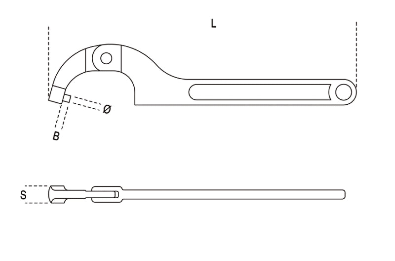 99ST - Hook Wrenches with Round Noses, for Ring Nuts
