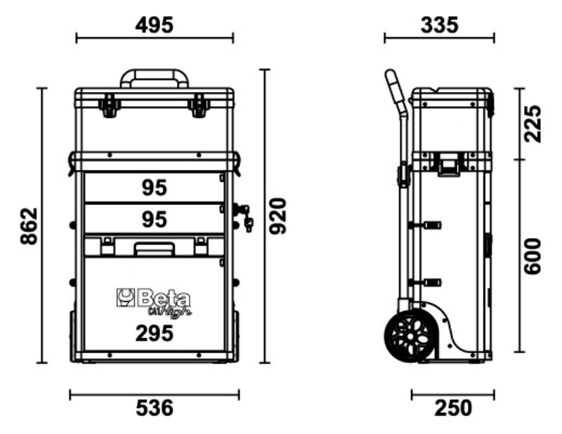 C41H - Two-Module Tool Trolley