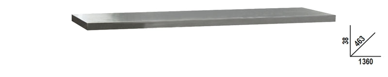 C45PX/2-1,3MT - 1.3-M-Long Worktop Made of Stainless Steel Coated Mdf for Workshop Equipment Combination C45