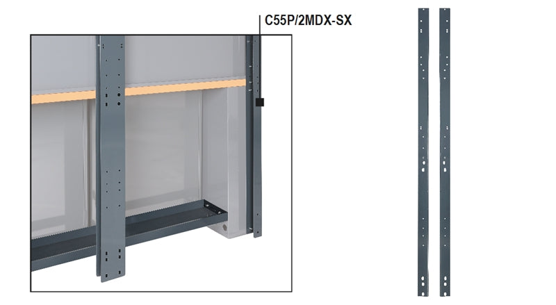 C55P/2MDX-SX - Right/Left Wall Uprights, Pair