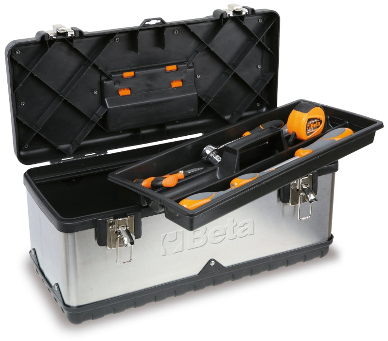 CP17 - CP17L - 2117 - Tool Box, Made of Stainless Steel and Plastic, Removable Tote-Tray