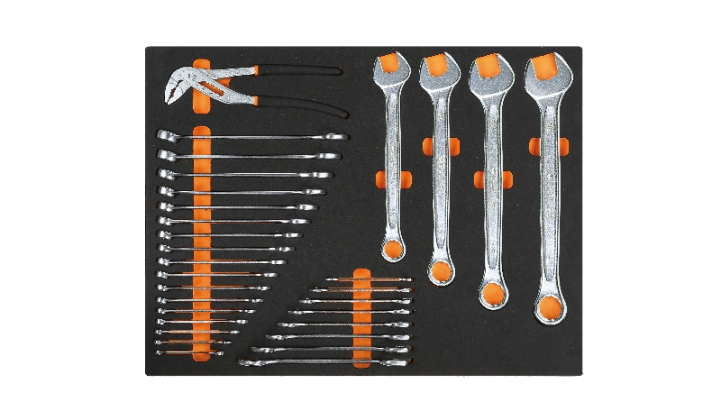 MB12 - Foam Tray with Combination Wrenches and Poligrip Pliers