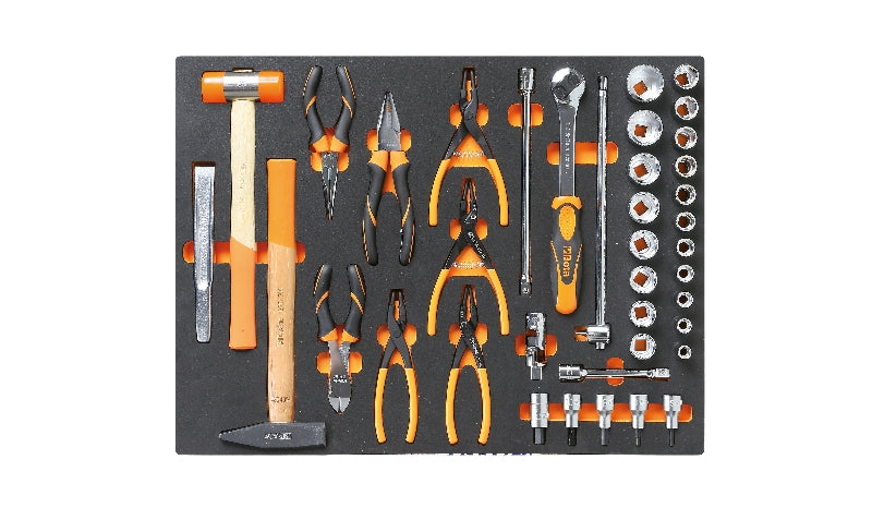 MB39 - Foam Tray with 1/2" Sockets, Pliers and Impact Tools