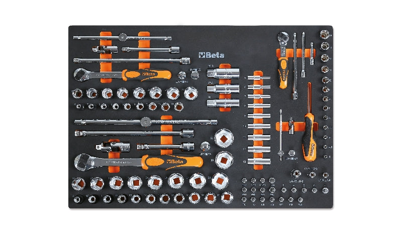 MM105 - Foam Tray with 1/4", 3/8" and 1/2" Sockets