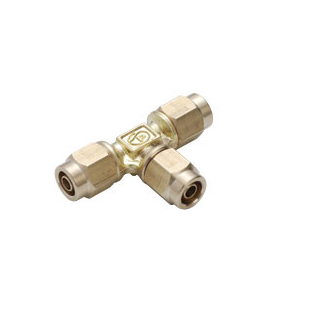 NKE Tube Fitting Brass Compression, Union Tee