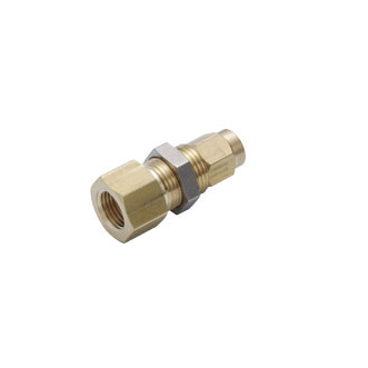 NKMF Tube Fitting Brass Compression, Bulkhead Female Straight