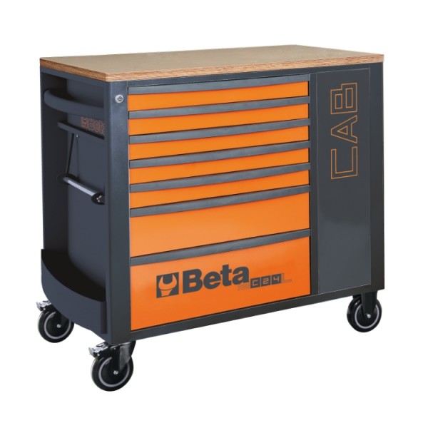 RSC24L-CAB - Mobile roller cab with 7 drawers and tool cabinet