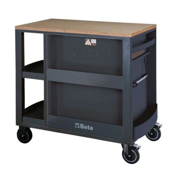 RSC24L/7 - Mobile roller cab with 7 drawers and side shelves