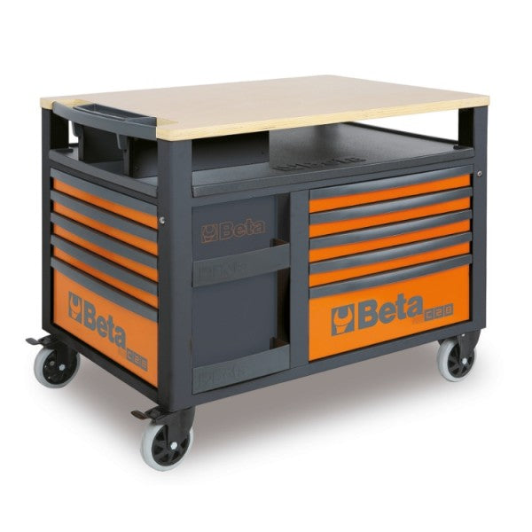 RSC28 - SuperTank trolley with wood worktop and 10 drawers