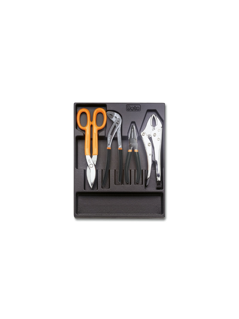 T144 - Hard Thermoformed Tray with Pliers, Self-Locking Pliers and Cutting Tools