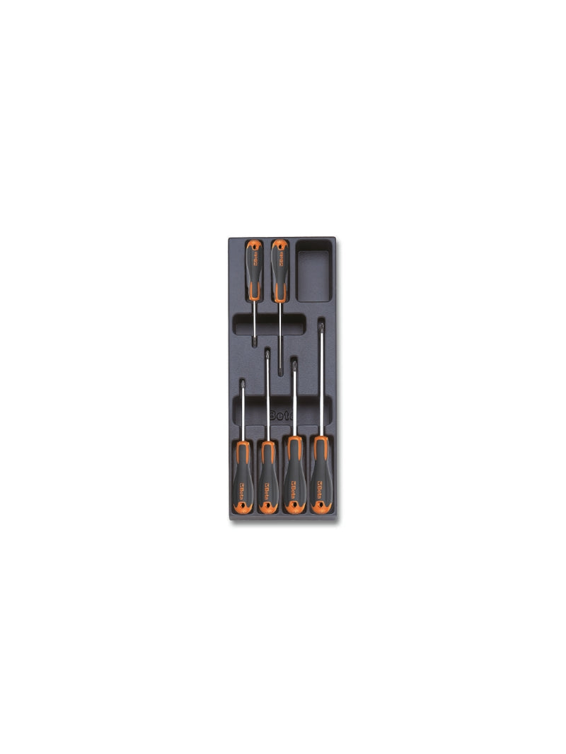 T213 - Hard Thermoformed Tray with Beta Easy Screwdrivers for Phillips Head Screws