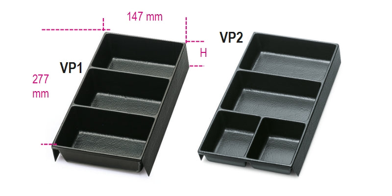 VP1 - VP2 - Thermoformed Trays for Small Items, Made from Plastic for All Roller Cabs C22, C23, C23C